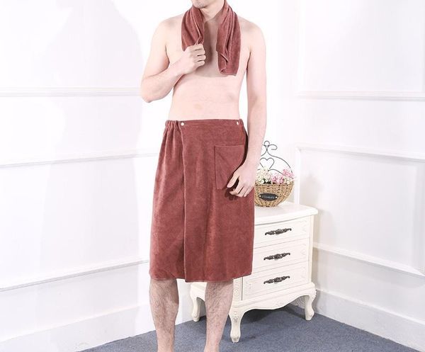 

towel 2pcs man wearable magic mircofiber bath with pocket soft swimming beach blanket toalla de bano face