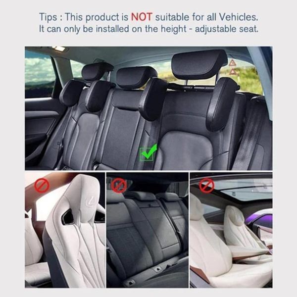 

seat cushions car neck headrest pillow cushion support for kids travel adults restraint sleep a0o6