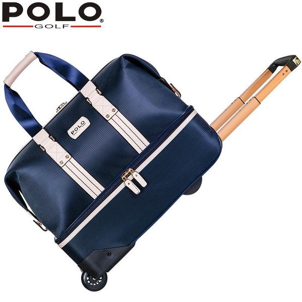 

golf bags double-layer nylon pu with wheels scratch-resistant and wear-resistant large capacity trolley travel clothing bag