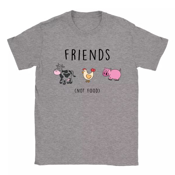 

friends not food mens t-shirt vegan vegetarian gift present, White;black
