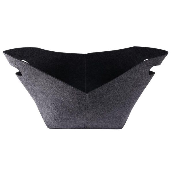 

laundry bags felt firewood basket 40 x 23 39.5 cm - fireplace wood bag log holder with carry handles for wood, spaper, magazine, toy s