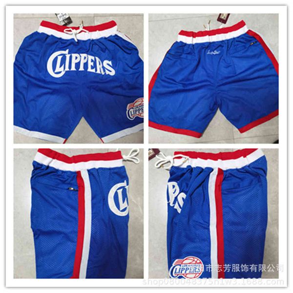 

shorts pants clippers embroidered zipper pocket blue pants, White;black