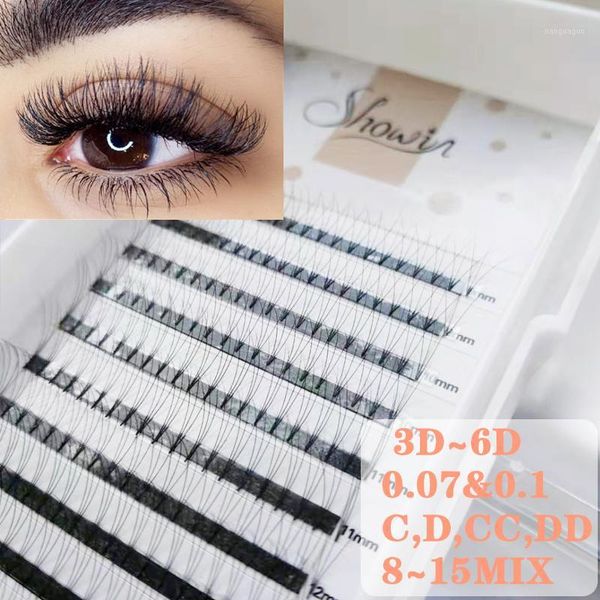 

russian volume eyelash extensions faux mink 12 lines premade fans extensions1