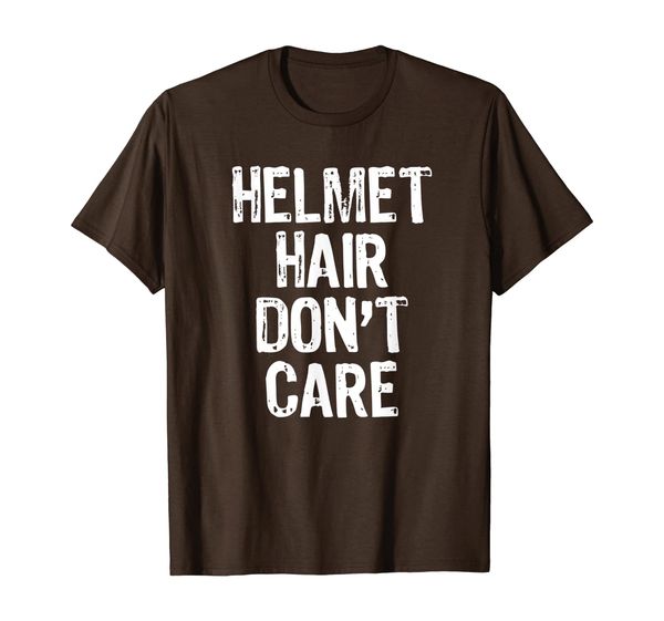 

Helmet Hair Don't Care T-Shirt, White;black