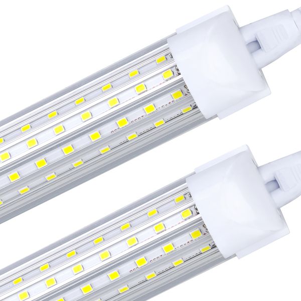 6-Pack, LED Shop Light, tubos de 8 pés 100 W 14000LM 6000K, branco frio, formato em U