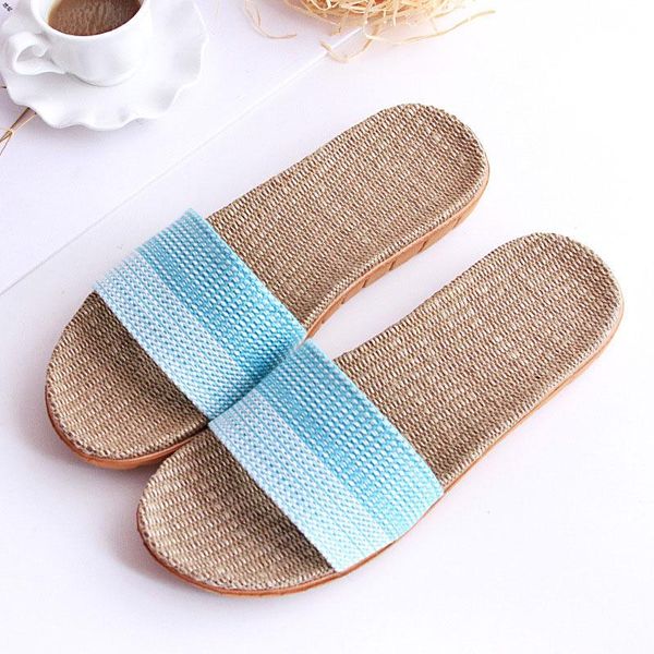 

slippers women shoes colored stripe home indoor female non-slip beach soft bottom, Black