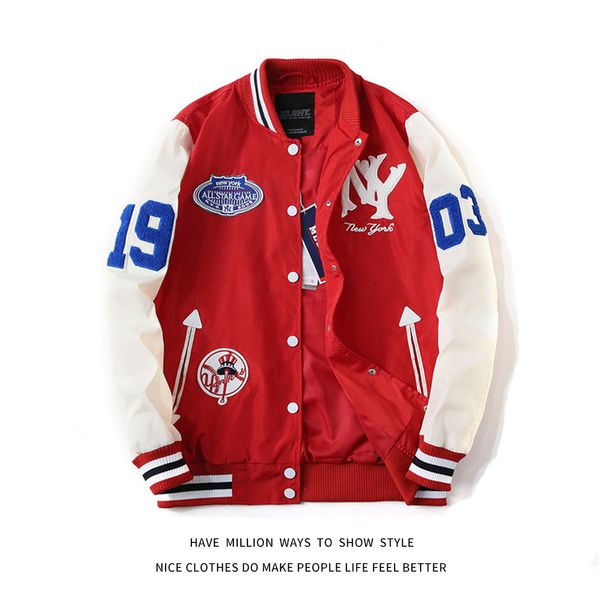 

women's hoodies & sweatshirts mlbny embroidery thin light couple baseball jacket coat men's pilot uniform spring&autumn boyfriend, Black