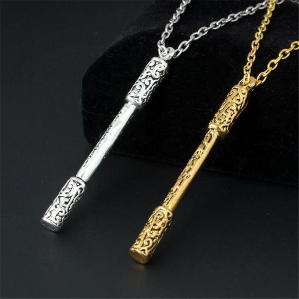 

fashion men domineering jewelry three-dimensional matchstick pendants necklace titanium steel stick pendant necklaces, Silver