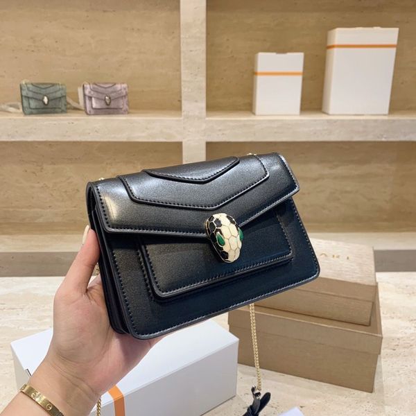 

enamel snakehead chain messenger handbag shoulder classic fashion women's bag