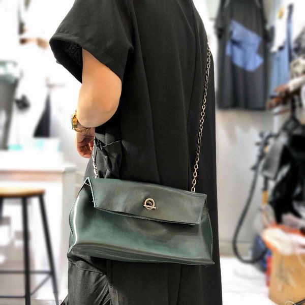 

handmade leather single crossbody bag, underarm chain strip bag, women's style, double shoulder belt black friday jb5n