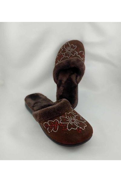 

slippers women's brown soft outsole winter, Black