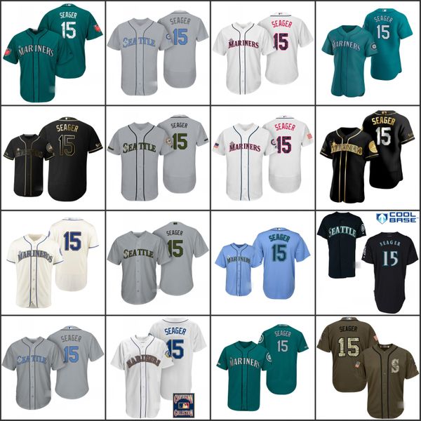 

seattle mariners men 15 kyle seager women youthjerseys, Black;red