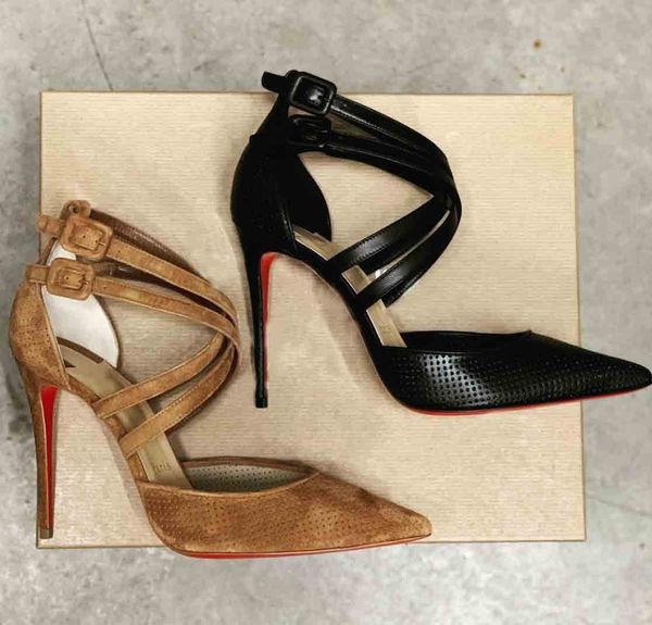 

luxurious lady sandals dress wedding red bottom pumps women evening victorilla high heels nude navy-blue party ladies stiletto heel fast shi, Black