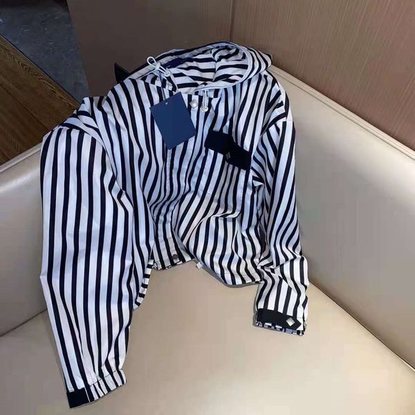 

design clothing 21aw early autumn striped windbreaker jacket version super cool casual fashion trend, Tan;black