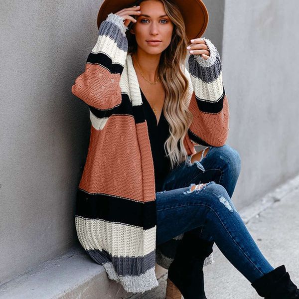 

women's sweaters 2021 cardigan coat autumn and winter korean sweater, White;black