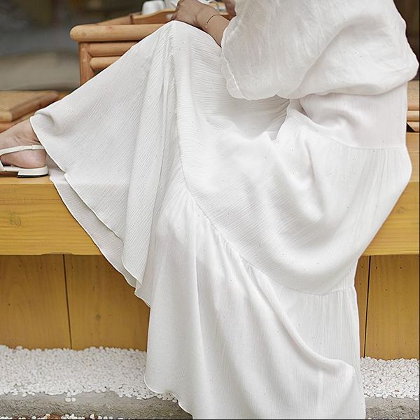 

white womens skirt long women summer ladies skirts for high waist maxi boho cotton linen, Black