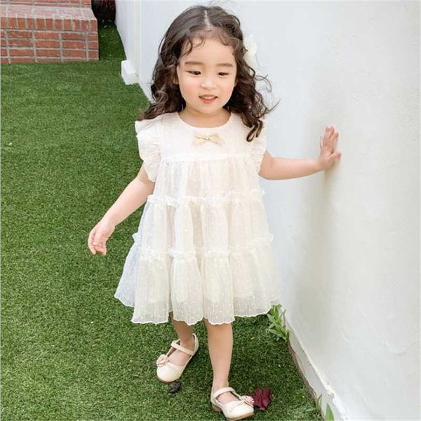 

girl's dresses baby girls mesh chiffon dress for children's wedding party clothes princess kids elegant lace, Red;yellow