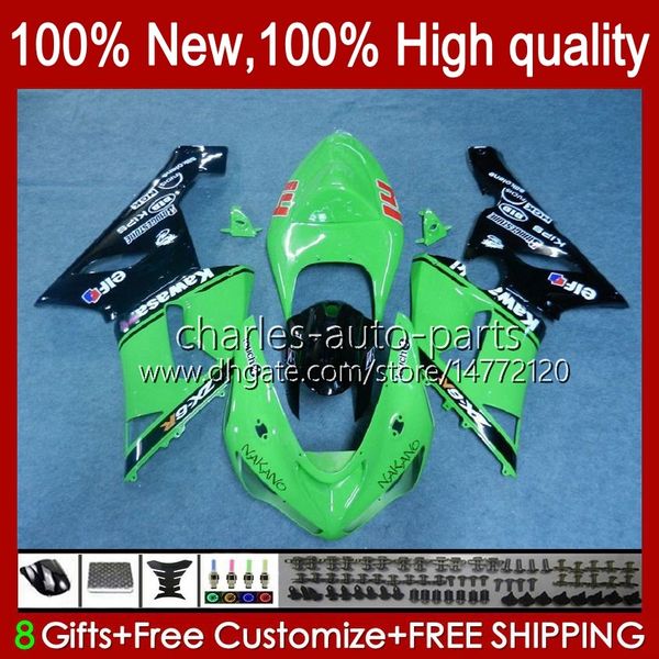 Полные обтекалки для Kawasaki Ninja ZX600C ZX-600 ZX 6R 600CC 6 R ZX636 05-06 Кузов 7no.55 ZX-636 600 CC ZX6R 05 06 ZX600 ZX 636 ZX-6R 2005 2006 OEM Bodys Kit Green