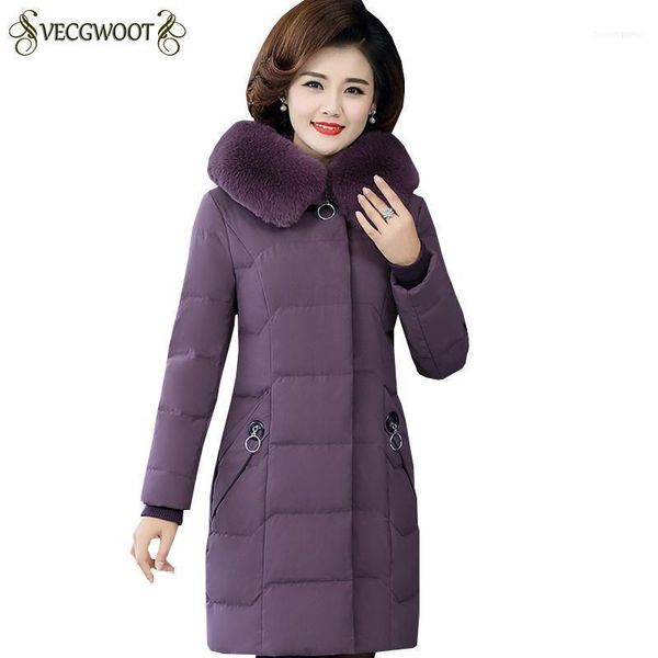 

female long sleeve winter jacket women hooded plus size down solid color fashion warm lj0621, Black