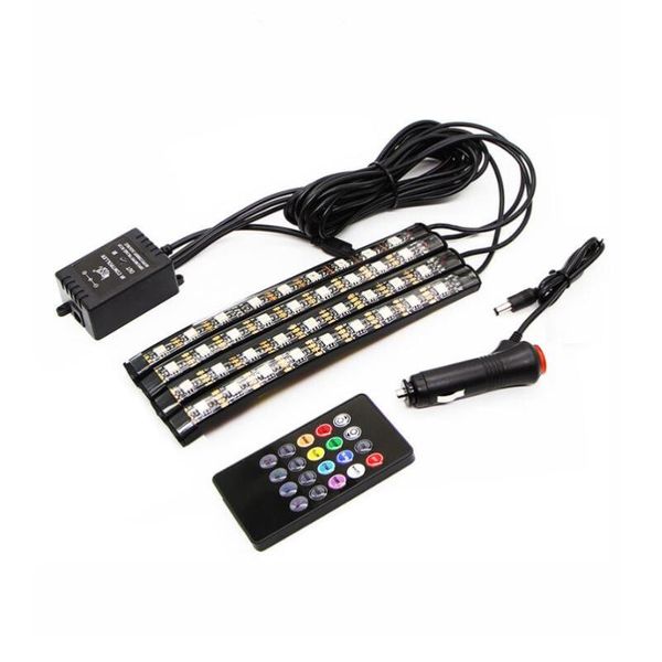 

car headlights 4pcs rgb led strip light interior with remote 12v for saab 9-3 9-5 93 95 mg gt mg3 mg5 daihatsu terios
