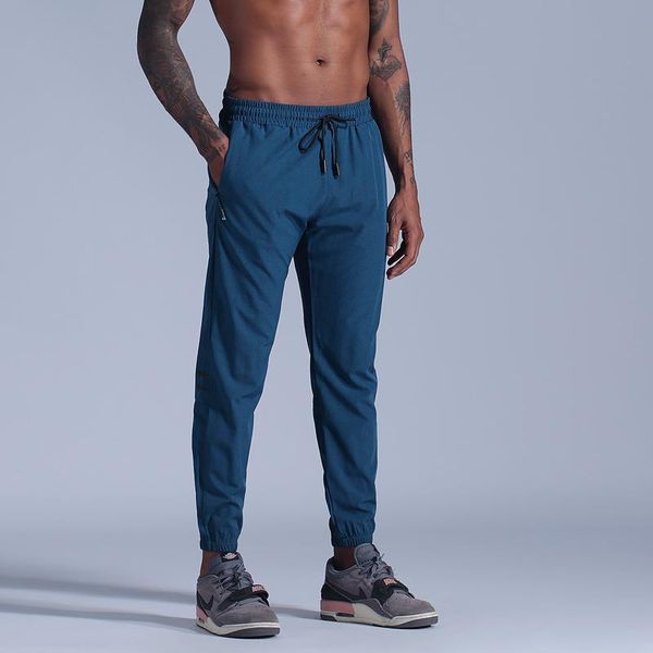 

running pants 2021 spring men sport jogging fitness yoga training basketball football long leggings elastic quick-drying, Black;blue