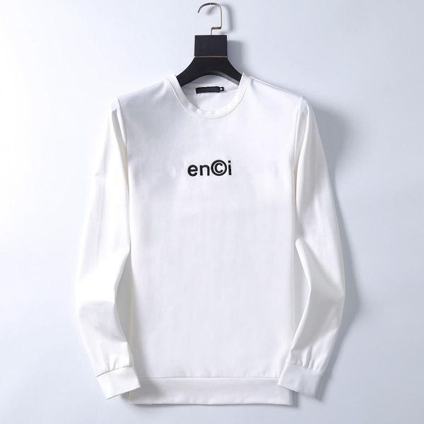 

men's hoodies & sweatshirts fall round neck long-sleeved t-shirt in the with a bottoming shirt, autumn and winter print small shirt m-x, Black