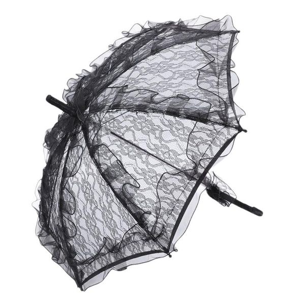 

umbrellas lace parasol wedding flower bride umbrella black