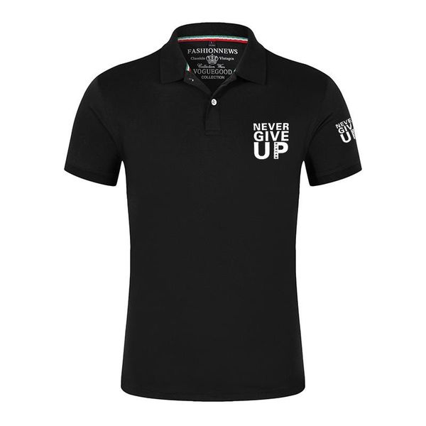 

men's polos 2021 you'll never walk alone give up men casual deer embroidery cotton shirt print comfortable high quantity, White;black