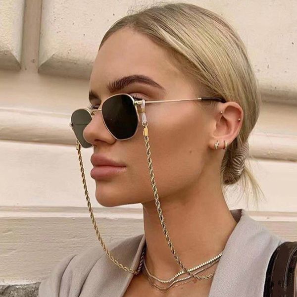 Frauen Mädchen Metall Sonnenbrille Kette Gold Silber Brillen Mode Zubehör Geschenk für Liebesfreund Großhandel Preis