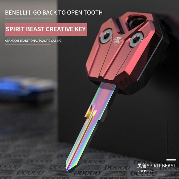 

theft protection spirit beast motorcycle key blank for benelli