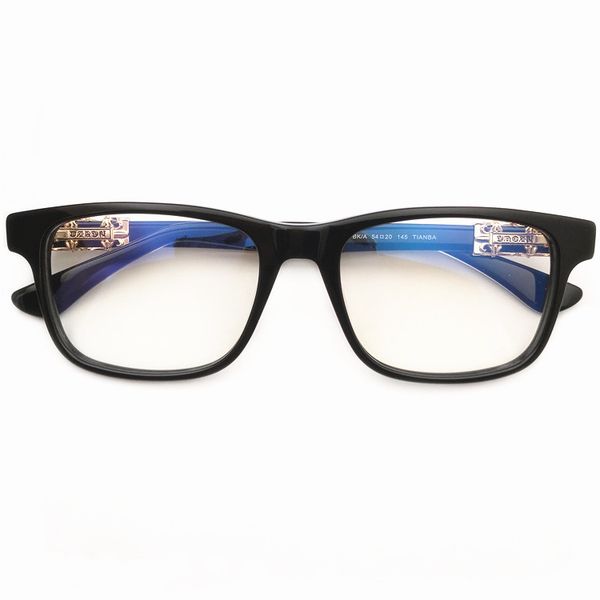 

fashionable plate men's women's glasses, personality avant-garde myopia spectacle frame, literature and art trend optical lens, White;black