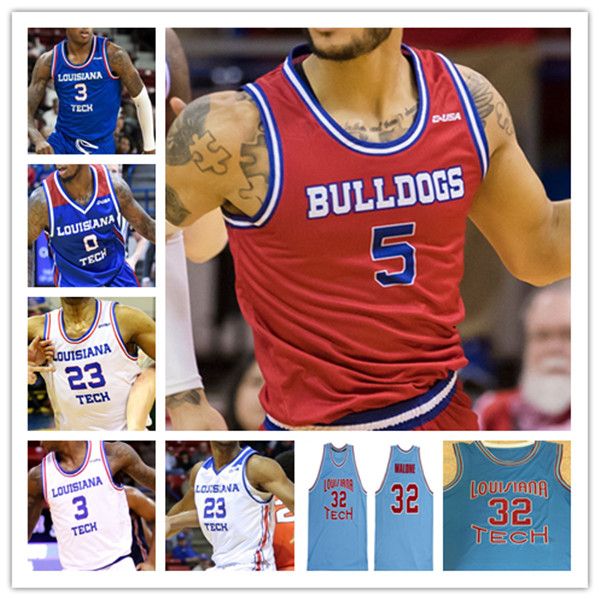 Custom Louisiana Tech Bulldogs College Basketball Jersey Кенни Хантер Кеннет Лофтон-младший Амори Арчибальд Исайя Кроуфорд Кистон Уиллис Ладэмиен Брэдфорд Грин