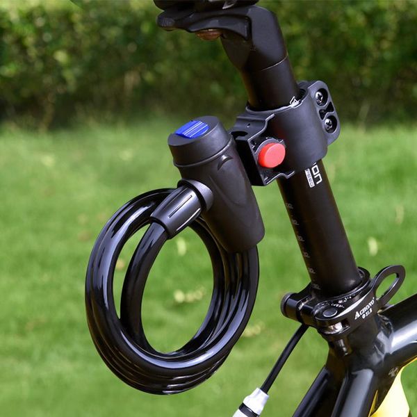 

bike locks theft spiral steel cable universal protective bicycle lock stainless coil accessories with 2 key