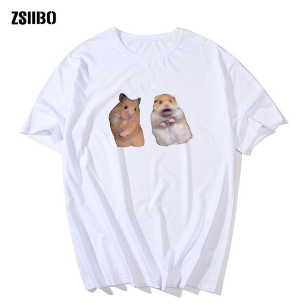 

summer casual t-shirt printing guinea pig hamtaro men's t-shirts pet animal zoo hamster rodent mouse rat tee shirt, White;black