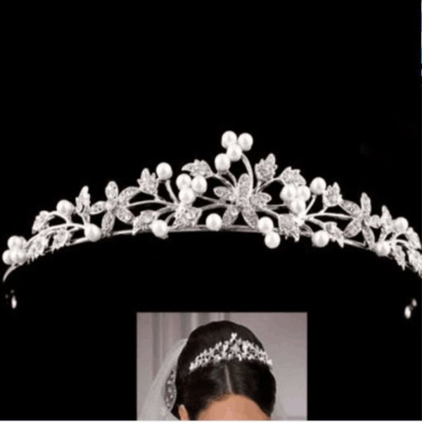 

bride crystal crown jewelry hoop comb claw chain, Black;brown