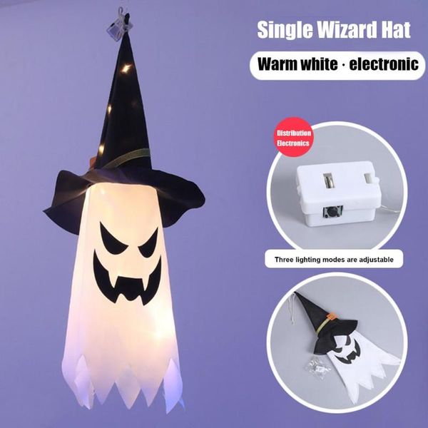 

party hats halloween decoration witch hat led lights elf ears kids home decor supplies outdoor tree hanging ornament diy
