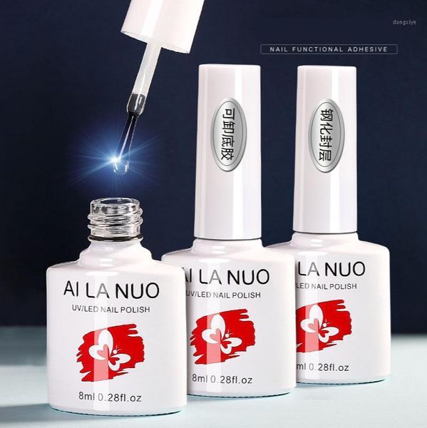 

8ml uv base coat gel polish shiny matte sealer soak off reinforce fur varnishes false nail art manicure gel1, Red;pink