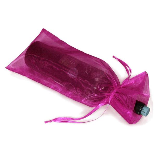 

10pcs sheer organza bottle cover wrap gift bags (red)