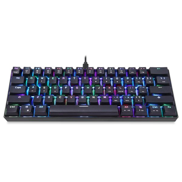 Motospeed CK61 Механическая RGB Клавиатура с синим красным выключателем Скорость всех Anti-Ghost Keys PC Компьютерная игра