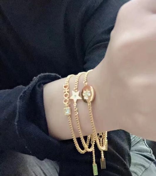 

fashion braceletdijia / djia letter three piece star for women, Golden;silver