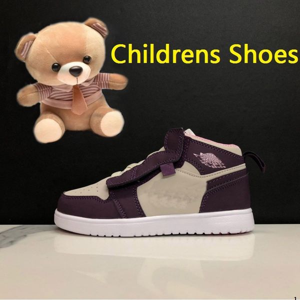 

2021 designer childrens shoes kids hook & loop mid cut sneakers red triple black fashion baby girl flat breathable sock boots children shoe