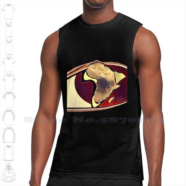 

africa tee custom funny tank sleeveless vest by eye abstract, White;black