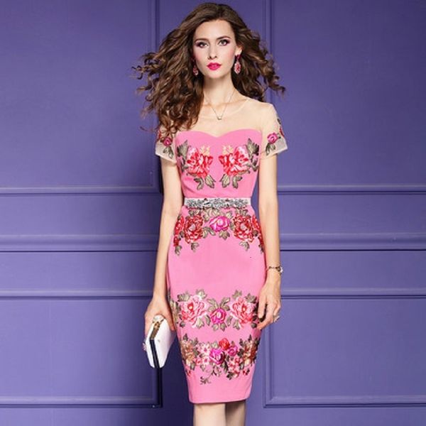 

casual dresses solid embroidered women summer spring style celebrities show thin slim patchwork pencil office lady lace skirt lk0w, Black;gray