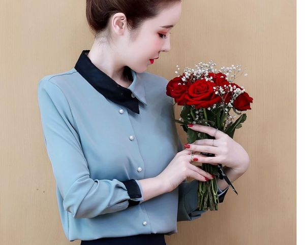 

2021 summer fashion long sleeve women's shirt @314, White