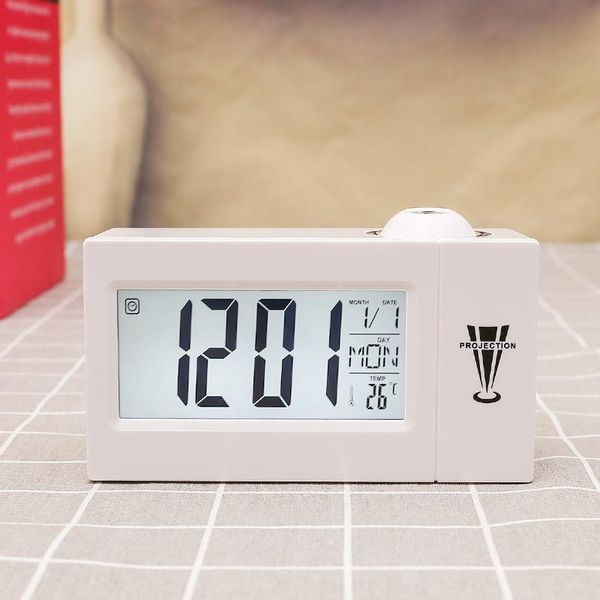

desk & table clocks multifunctional digital clock electronic projection led voice control with temperature/humidity display