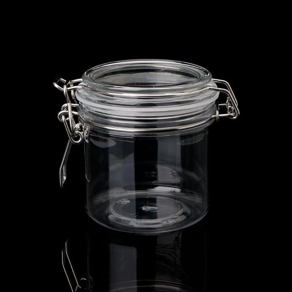 

storage bottles & jars petp food milk powder box clamp lid air tight sealed locking jar kitchen 37mf
