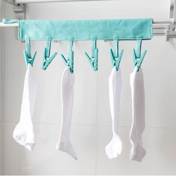 

clothing & wardrobe storage folding cloth hanger clips travel portable clothes hats bag key hooks 6
