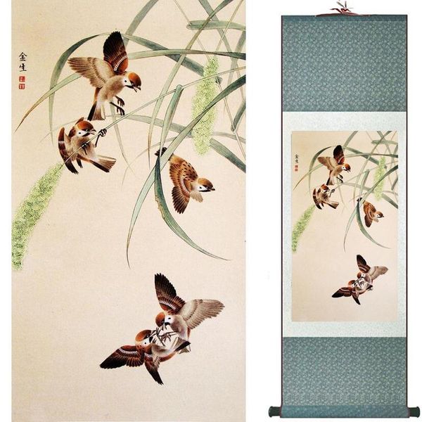 

paintings birds and flowers painting home office decoration living room 20210720013