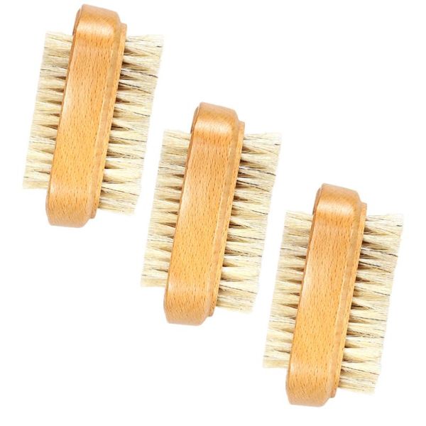 

nail brushes 3pcs wooden brush hand scrubbing fingernail cleaning cleaner, Yellow