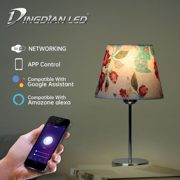 

table lamps smart led studying lamp 9w ac85-265v desk intelligent rgbw wifi app remote control amazone alexa reading light